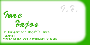 imre hajos business card